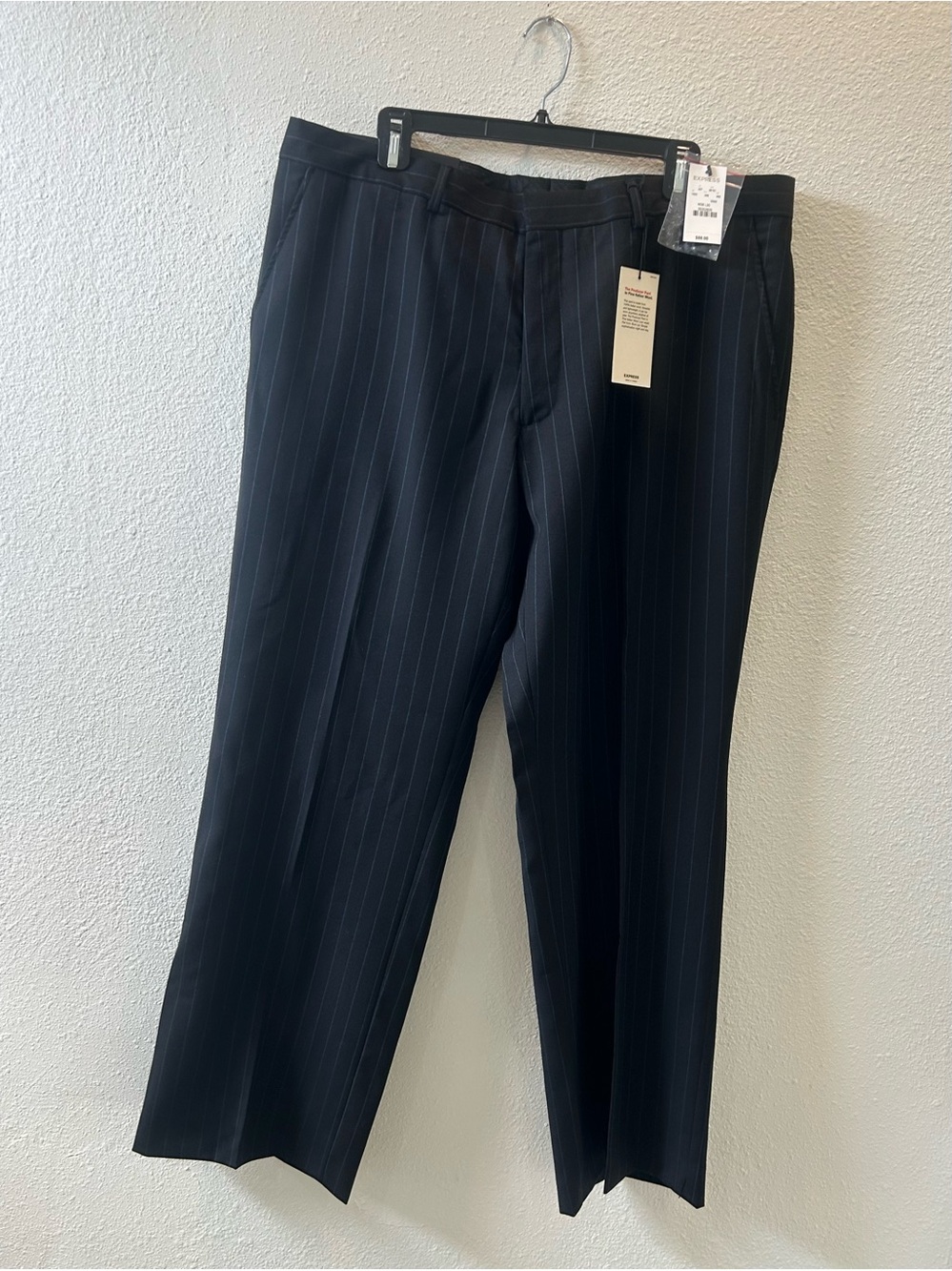 Express Men's Black Pinstripe Dress Pants